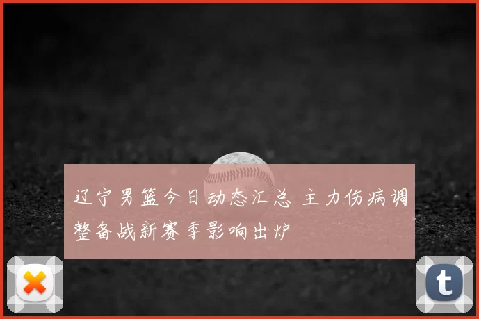 辽宁男篮今日动态汇总 主力伤病调整备战新赛季影响出炉